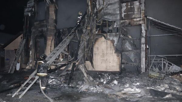 Последствия пожара в частном доме на Сахалине