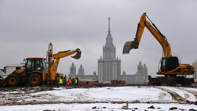 Строительство инновационной научно-технологической долины МГУ Воробьёвы горы