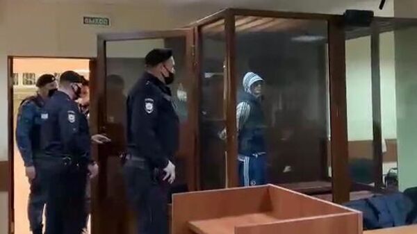 Уроженец Чечни Сайд-Мухаммад Джумаев, задержанный за драку с сотрудниками ОМОН на несогласованной акции в Москве 23 января, на заседании Пресненского районного суда города Москвы