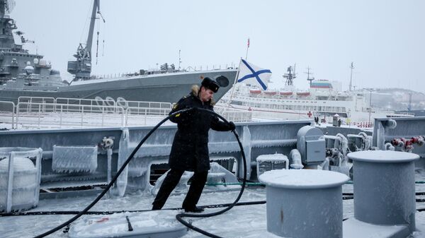 Большой десантный корабль Пётр Моргунов пришел в Североморск