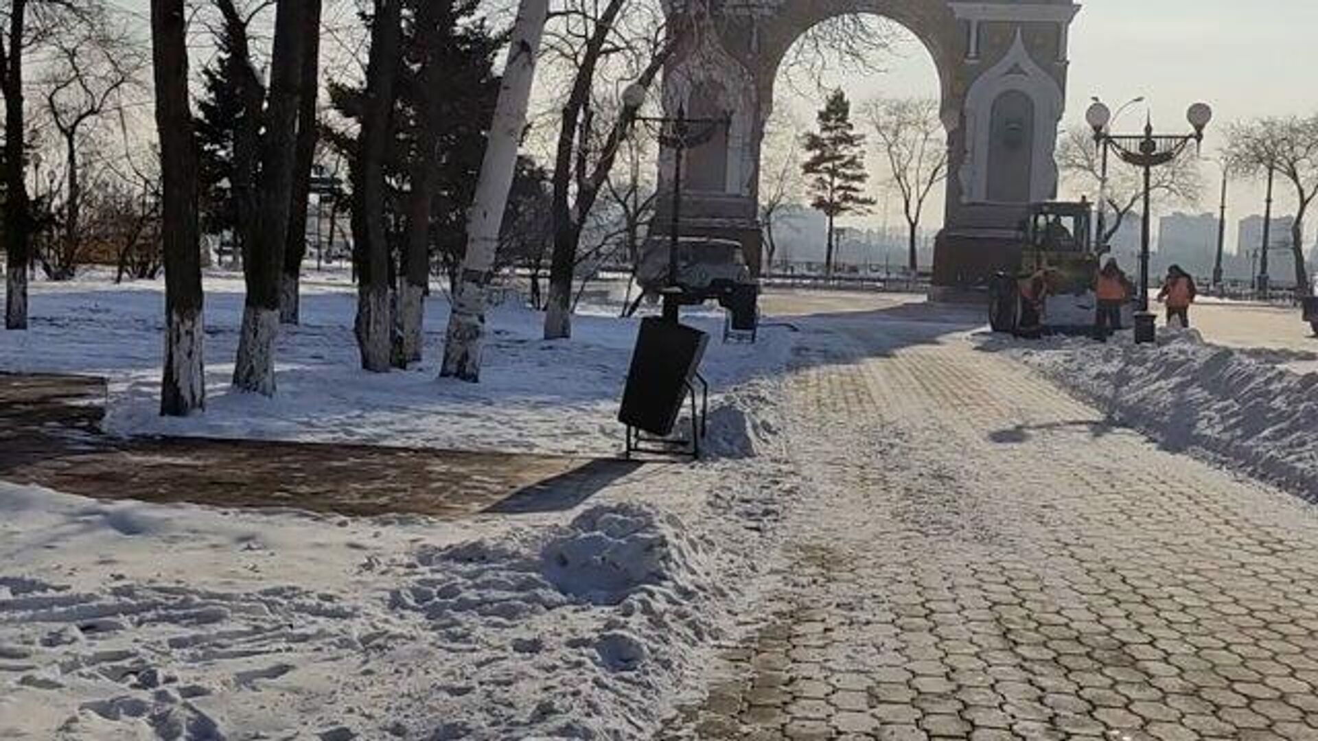 Пустая площадь в Благовещенске: на митинг никто не пришел  - РИА Новости, 1920, 31.01.2021