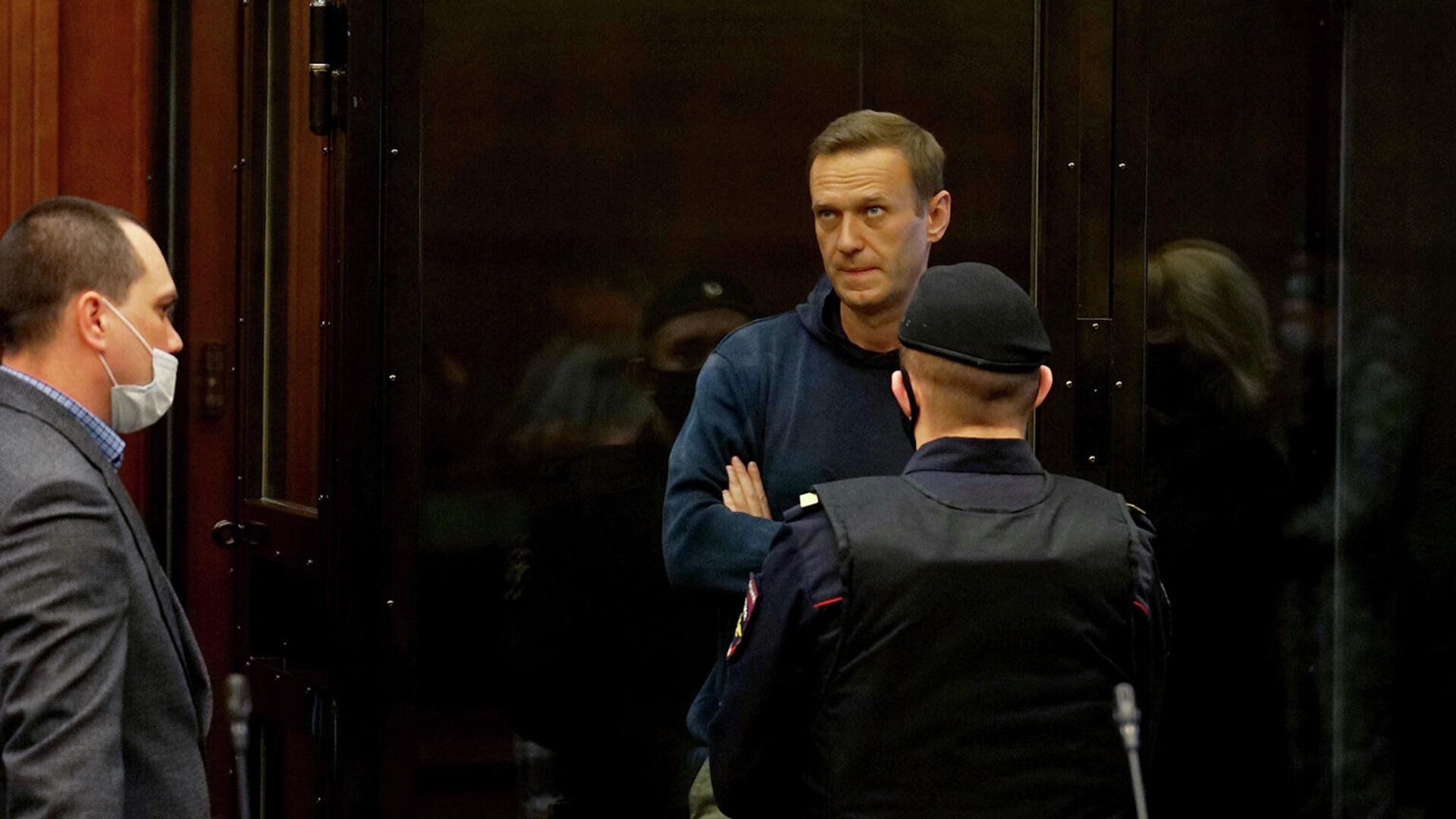Алексей Навальный во время заседания Мосгорсуда - РИА Новости, 1920, 02.02.2021
