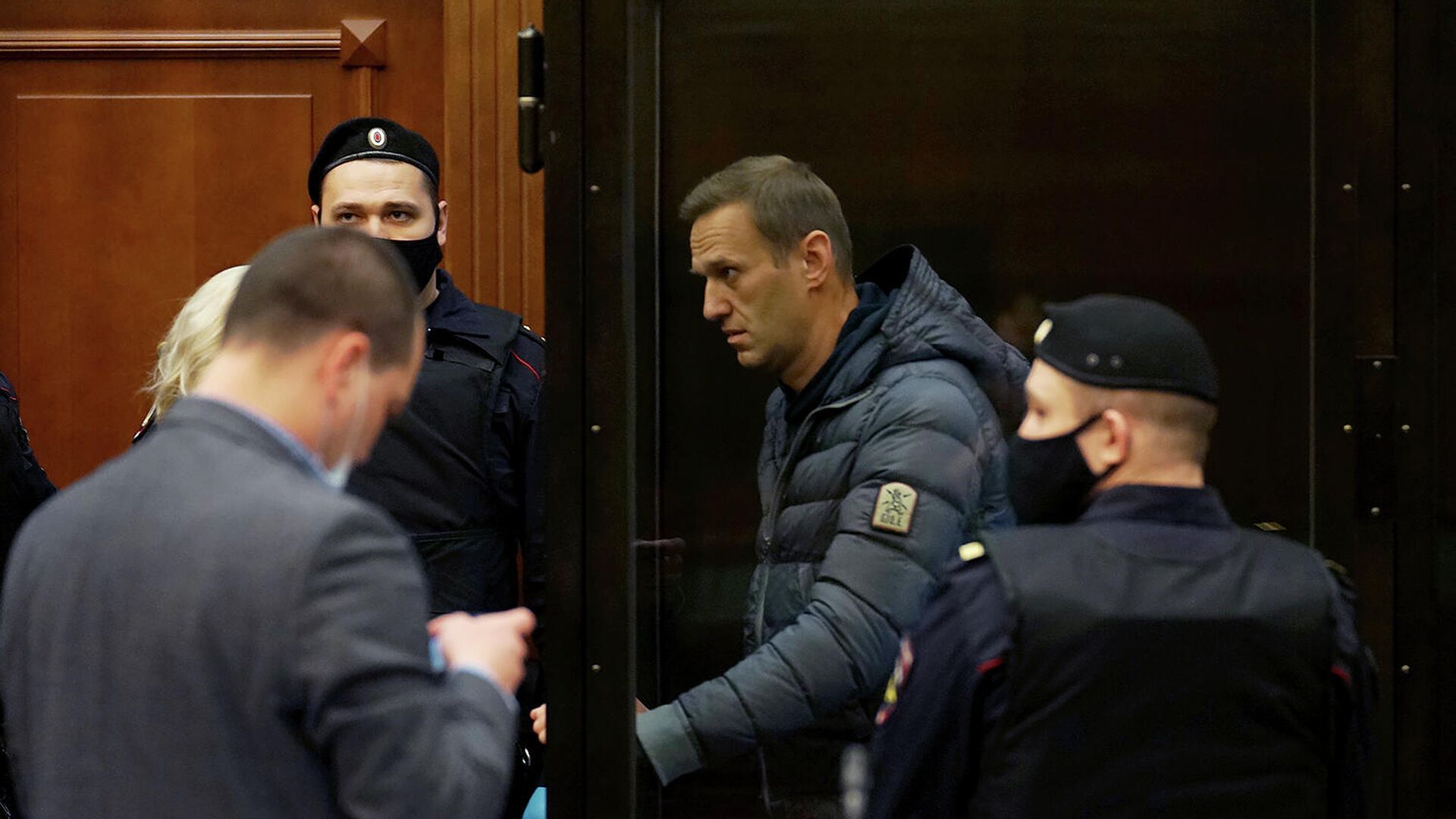 Алексей Навальный во время заседания Мосгорсуда - РИА Новости, 1920, 02.02.2021