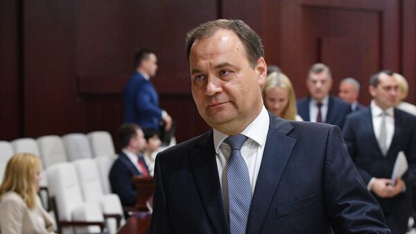 Председатель правительства Белоруссии Роман Головченко на заседании Палаты представителей парламента 