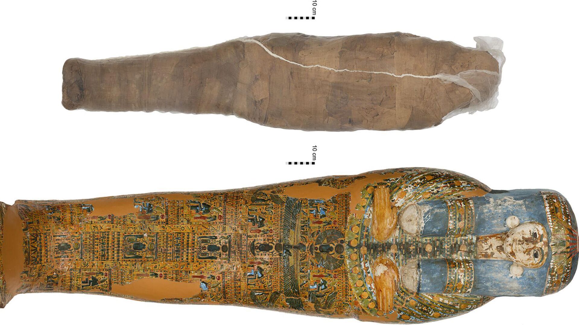 Глиняная мумия и саркофаг из коллекции Николсона в Сиднейском университете - РИА Новости, 1920, 03.02.2021