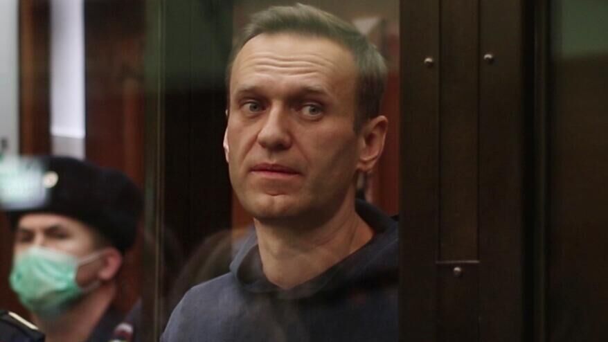 Алексей Навальный на заседании суда. Кадр видео - РИА Новости, 1920, 05.04.2021