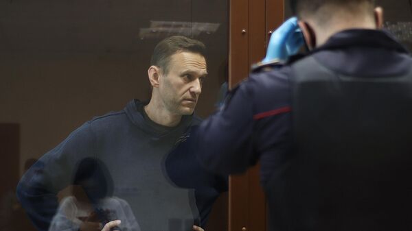 Алексей Навальный в зале Бабушкинского районного суда, где идет заседание по делу о клевете в отношении ветерана Великой Отечественной войны Игната Артеменко