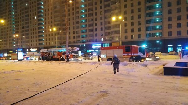 Пожар в офисном здании на улице Белинского в Екатеринбурге