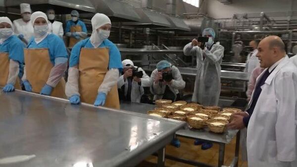 Мишустин на заводе по производству сыров в Адыгее