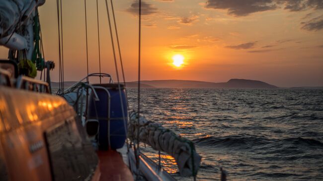 На подходе к архипелагу Кузова в Белом море