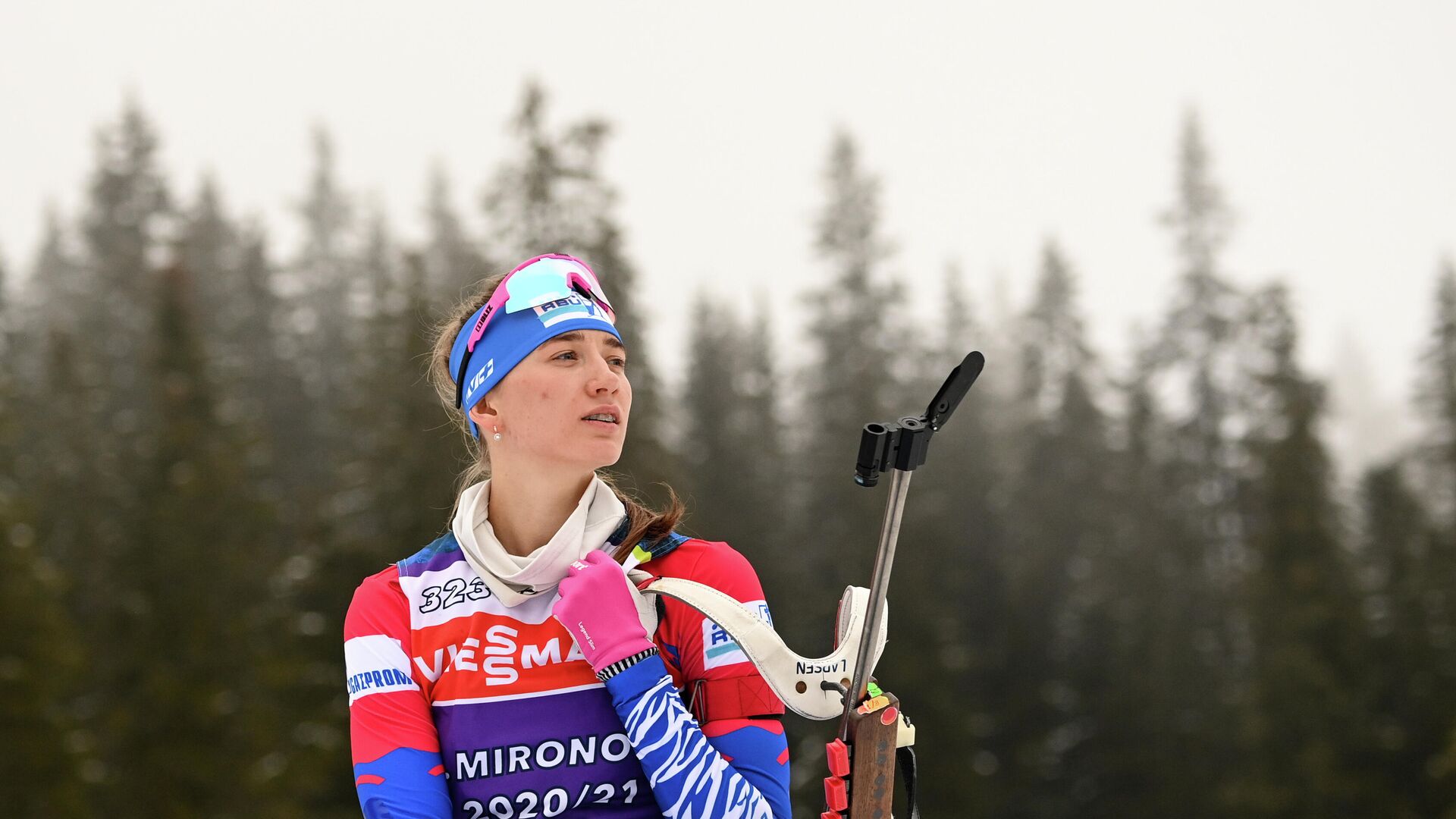 Светлана Миронова (Россия) на тренировке перед началом соревнований на чемпионате мира по биатлону 2021 в словенской Поклюке. - РИА Новости, 1920, 10.02.2021