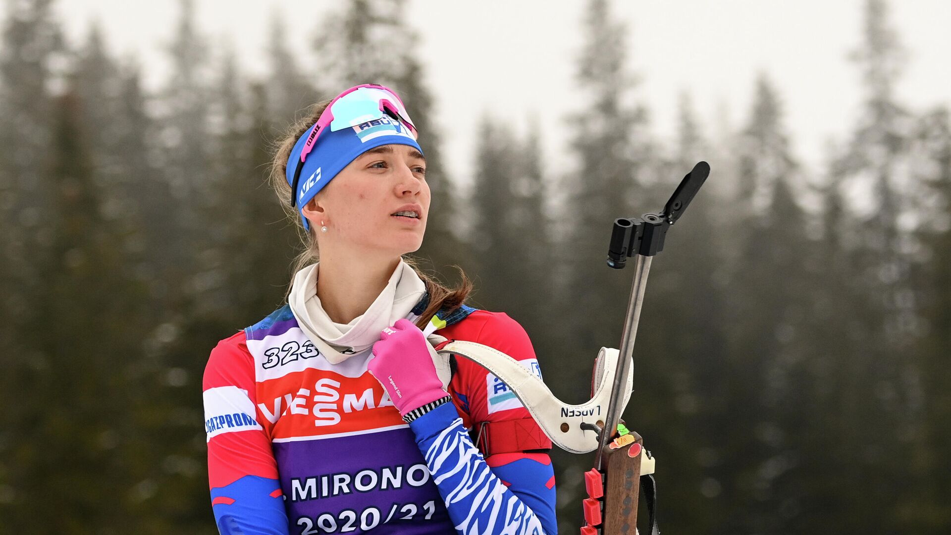 Светлана Миронова (Россия) на тренировке перед началом соревнований на чемпионате мира по биатлону 2021 в словенской Поклюке. - РИА Новости, 1920, 10.02.2021