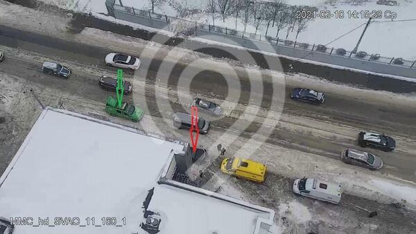 На улице Советской Армии водитель автомобиля совершил наезд на пешеходов на тротуаре, Москва