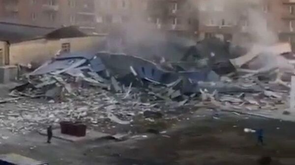 Кадры с места мощного взрыва во Владикавказе