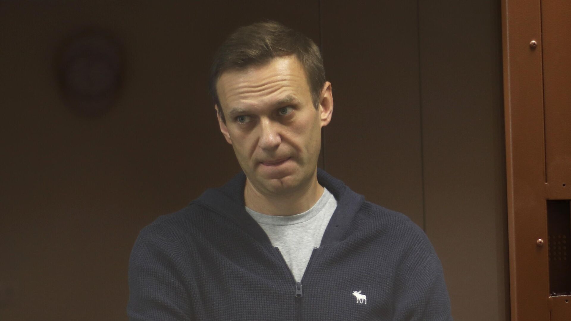 Алексей Навальный в зале Бабушкинского районного суда - РИА Новости, 1920, 18.02.2021