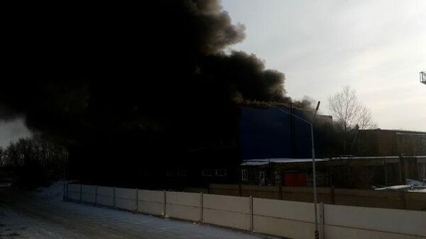 Кадры пожара после взрыва в Красноярске