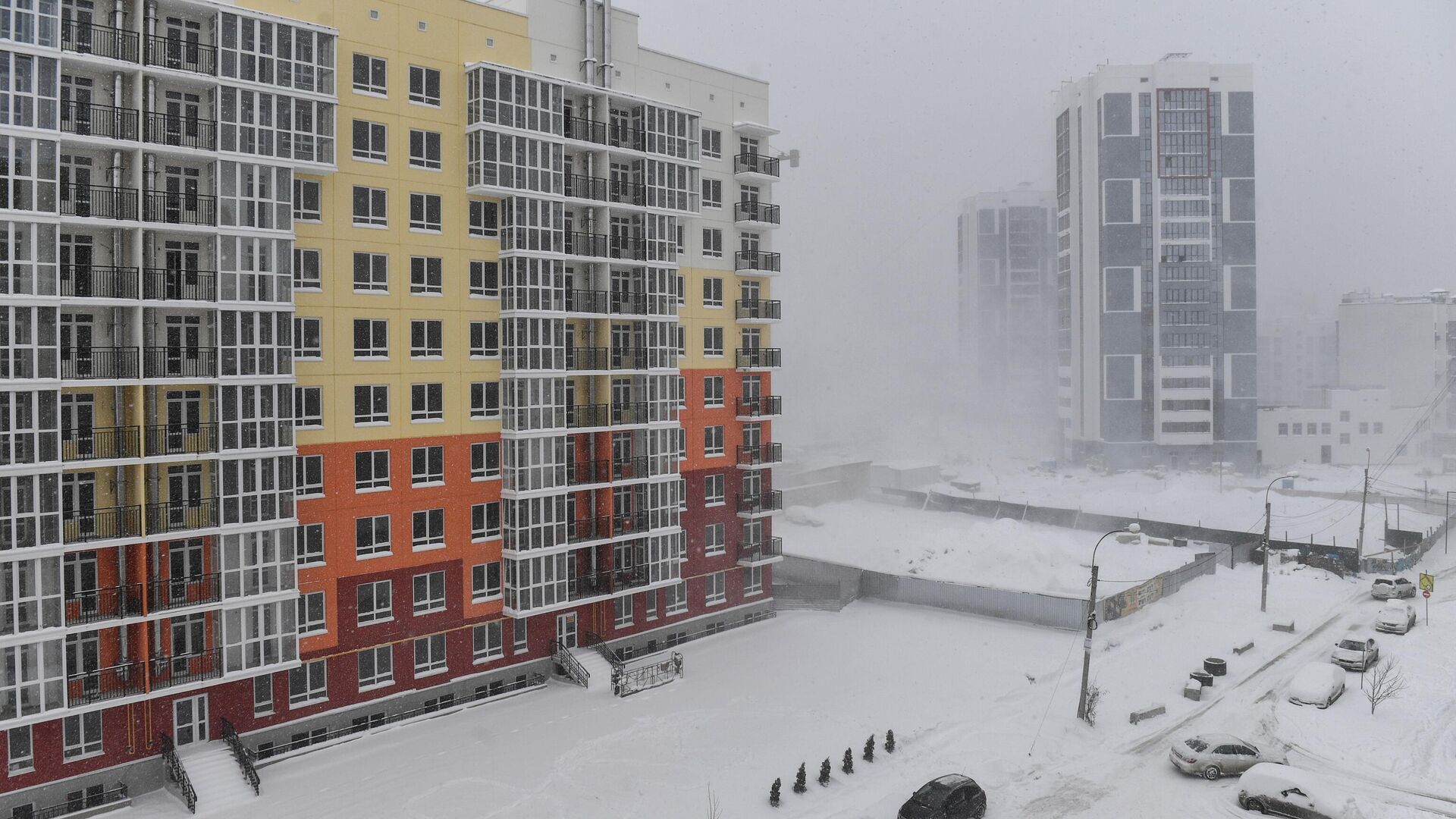 Сильный снегопад в Крыму - РИА Новости, 1920, 19.02.2021