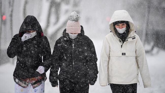 Сильный снегопад обрушился на Стамбул