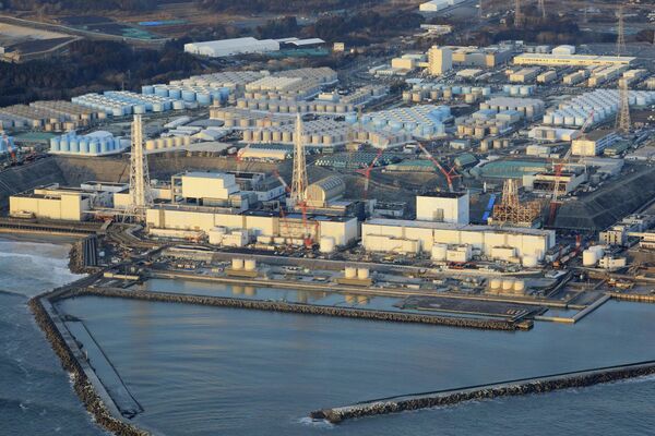 Атомная электростанция Фукусима-дайити в городе Окума, префектура Фукусима. 14 февраля 2021 года