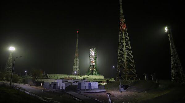 Запуск РН Союз-2-1а с грузовым кораблем Прогресс МС-16 с космодрома Байконур