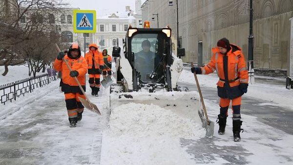 Природный катаклизм: московские службы ликвидируют последствия снегопада 