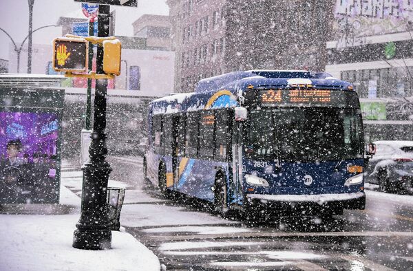 Снежный шторм в Нью-Йорке