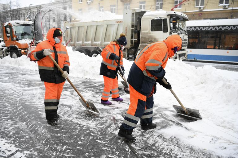 Снегопад в Москве