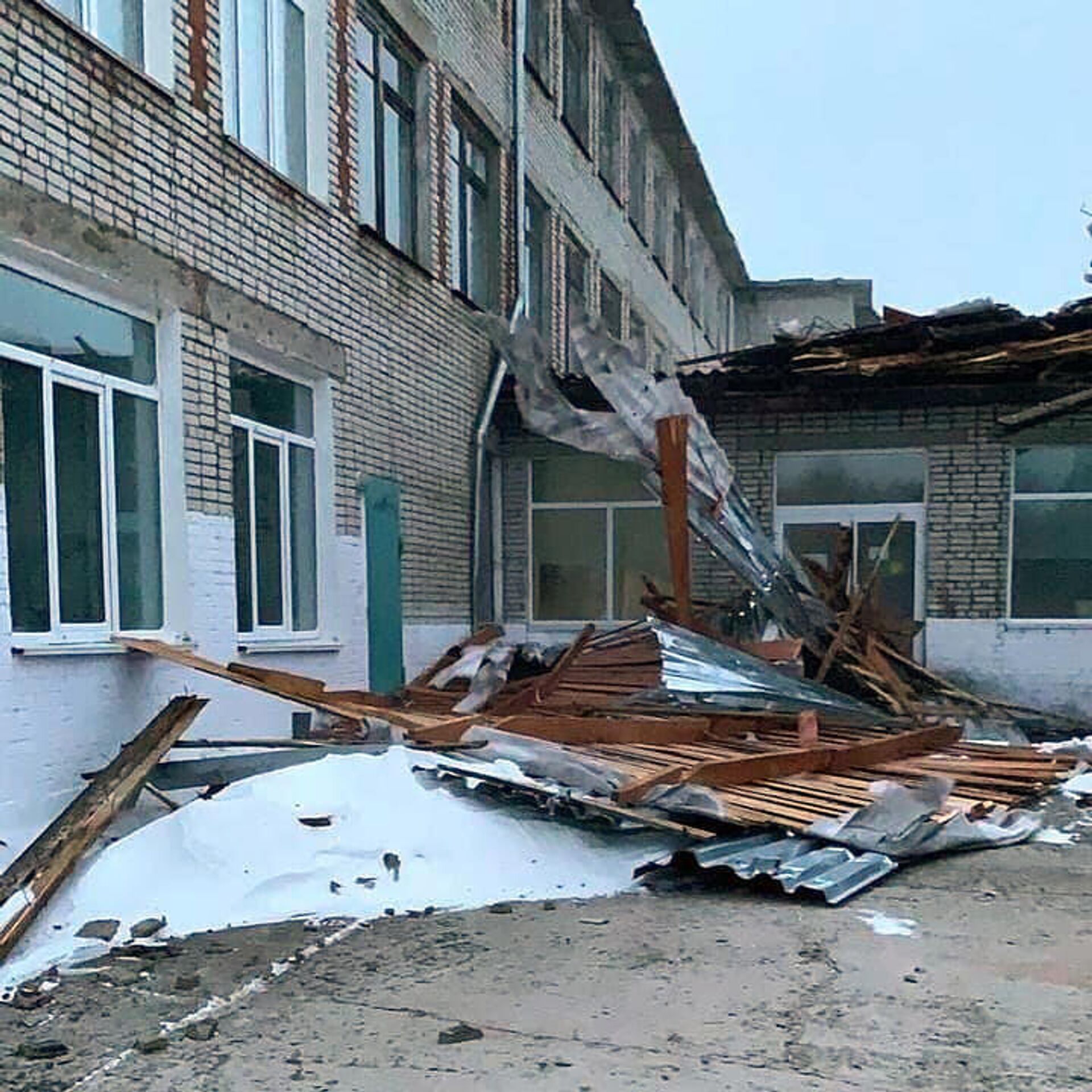 Последствия циклона в Ванинском районе - РИА Новости, 1920, 18.02.2021