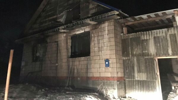 На месте пожара в частном доме в селе Орда Пермского края