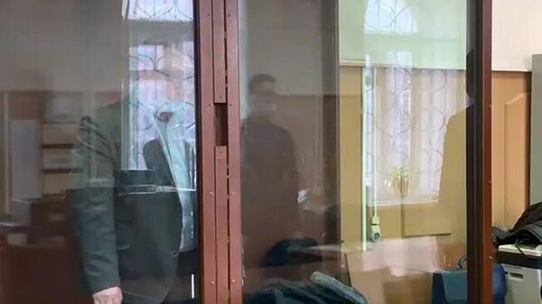 Экс-топ-менеджер Ростелекома Андрей Леваков в Басманном суде Москвы. Кадр видео
