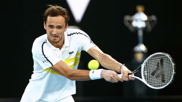 Даниил Медведев (Россия) в полуфинальном матче Открытого чемпионата Австралии 2021 (Australian Open 2021