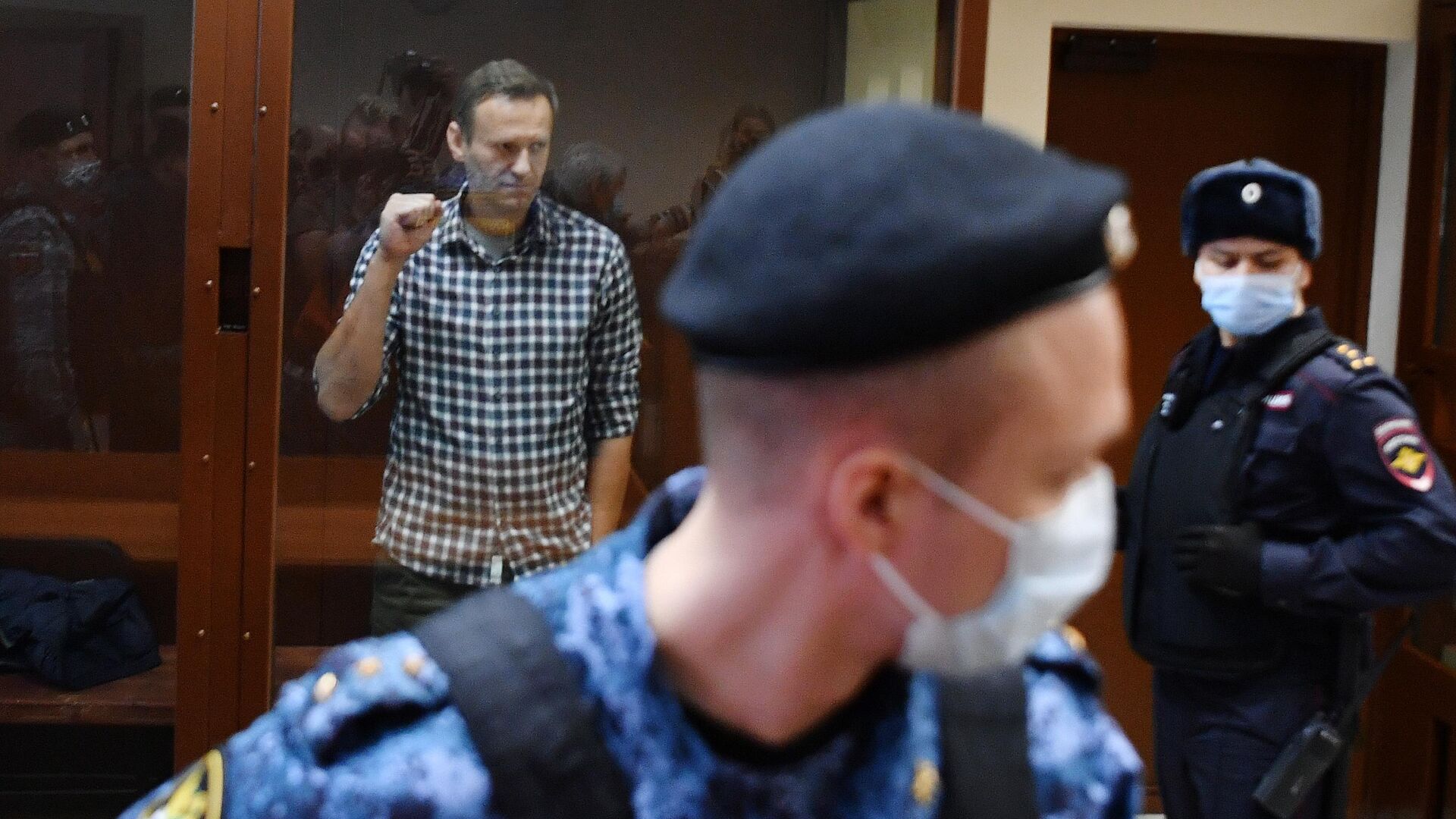 Алексей Навальный в зале Бабушкинского районного суда - РИА Новости, 1920, 09.04.2021