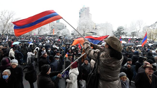 Акция протеста оппозиции в Ереване