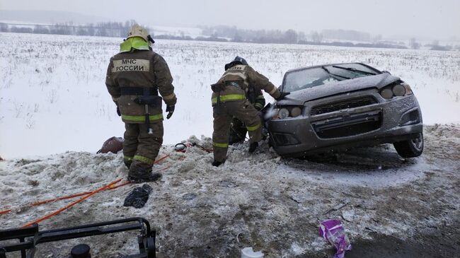 ДТП с участием двух легковых автомобилей в Тульской области