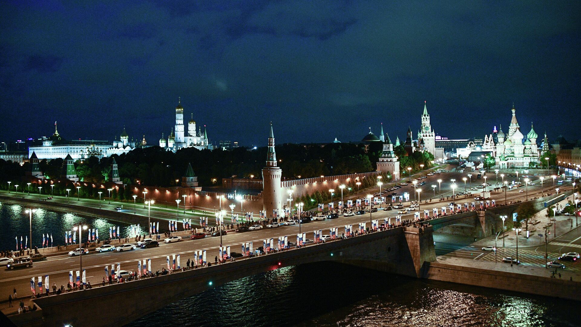 Вид на Кремль и Большой Москворецкий мост в Москве - РИА Новости, 1920, 10.04.2021