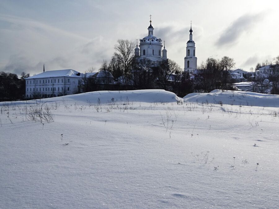 Вид на Свято-Никольский монастырь с городища