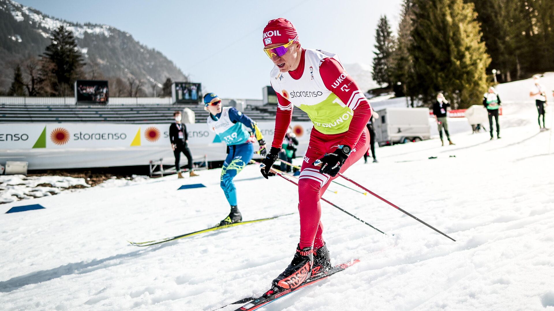 Александр Большунов (Россия) на тренировке перед соревнованиями чемпионата мира по лыжным гонкам. - РИА Новости, 1920, 05.03.2021