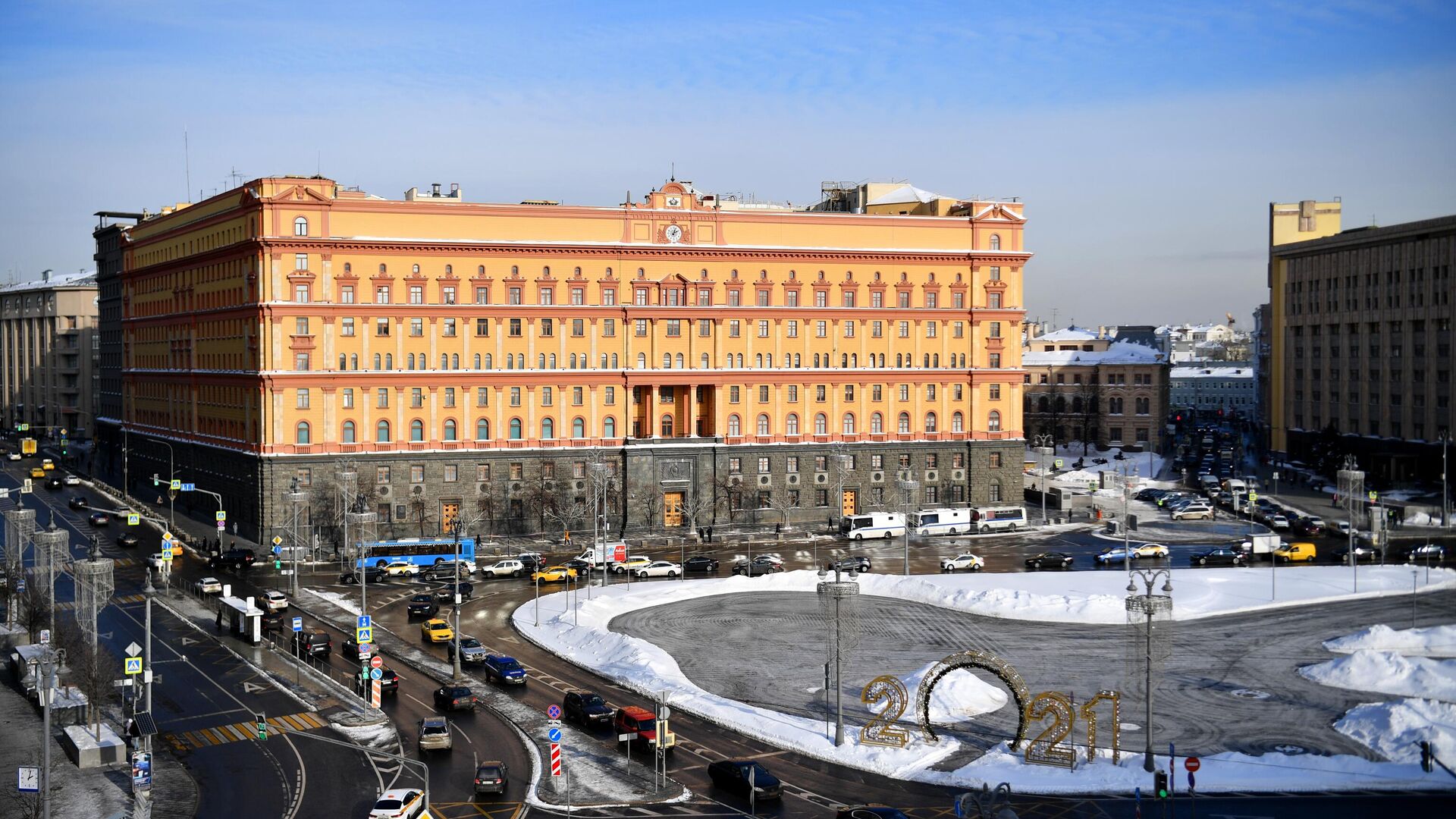Здание Федеральной службы безопасности на Лубянской площади в Москве - РИА Новости, 1920, 21.02.2022