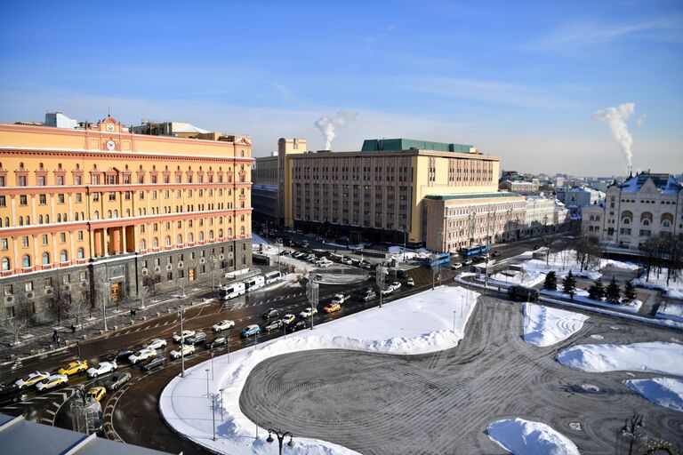 Здание Федеральной службы безопасности на Лубянской площади в Москве