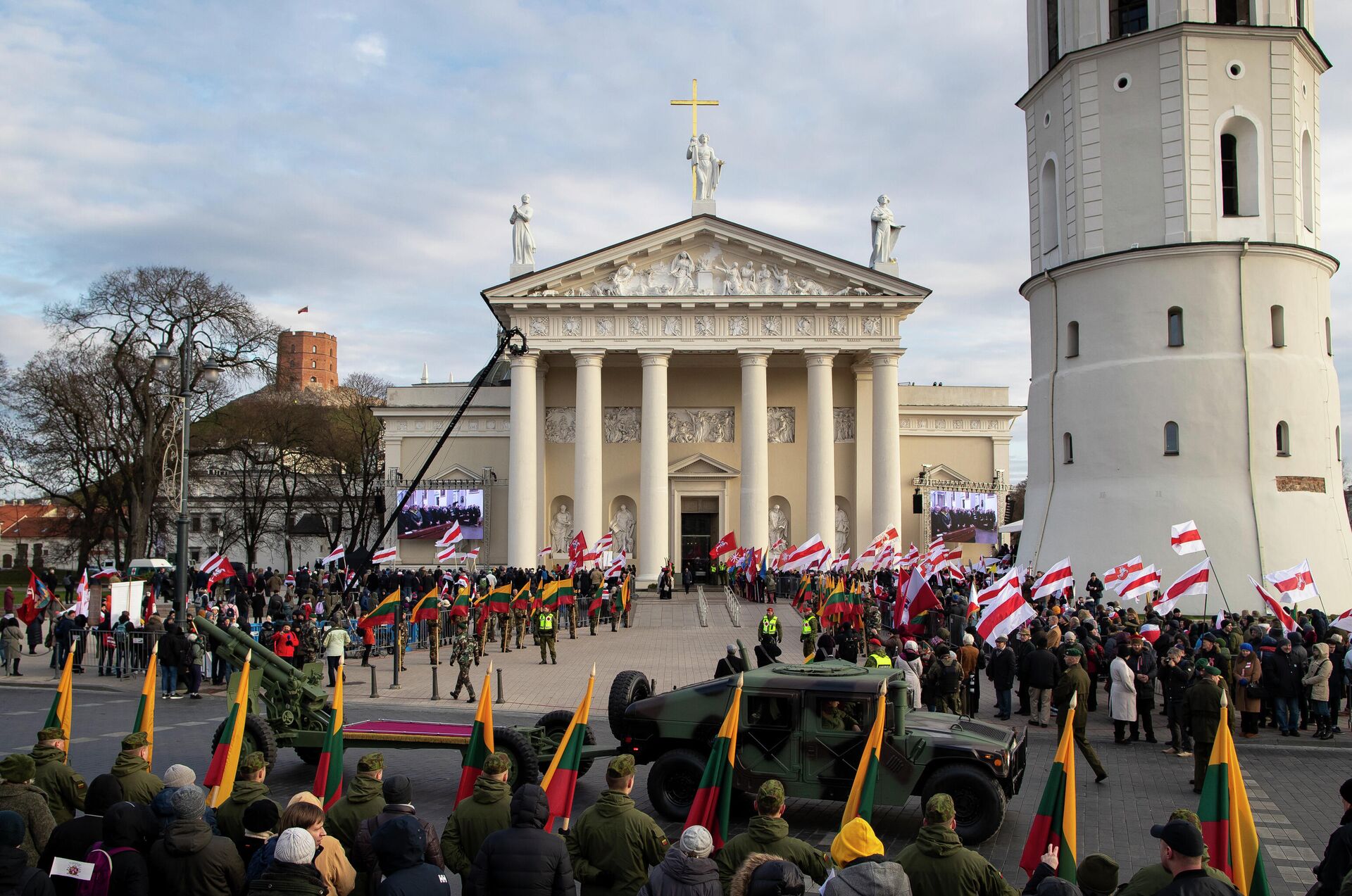 Церемония захоронения Сигизмунда Сераковского и Константина Калиновского в соборе Святого Станислава в Вильнюсе - РИА Новости, 1920, 25.02.2021