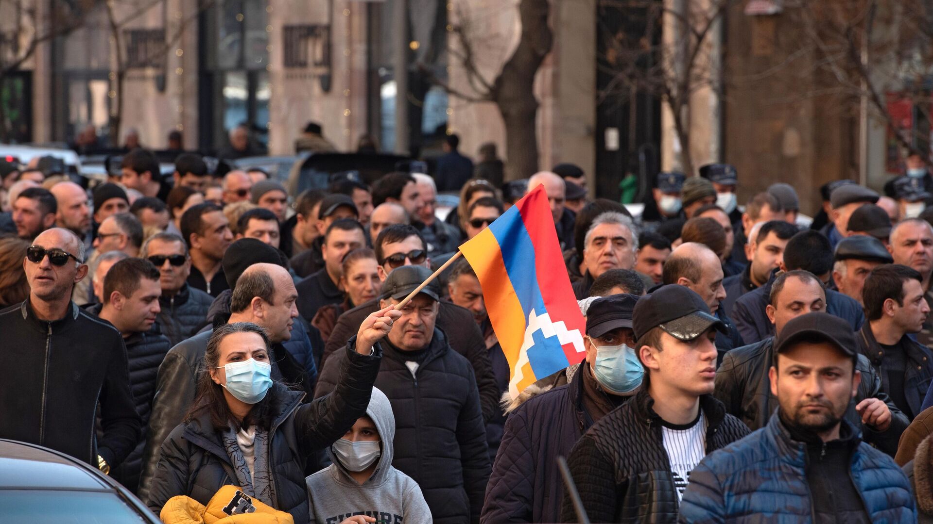 Участники митинга оппозиции в Ереване - РИА Новости, 1920, 26.02.2021