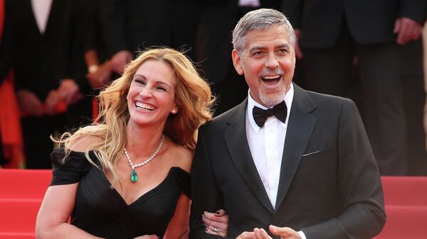Актеры Джордж Клуни и Джулия Робертс на кинофестивале в Каннах