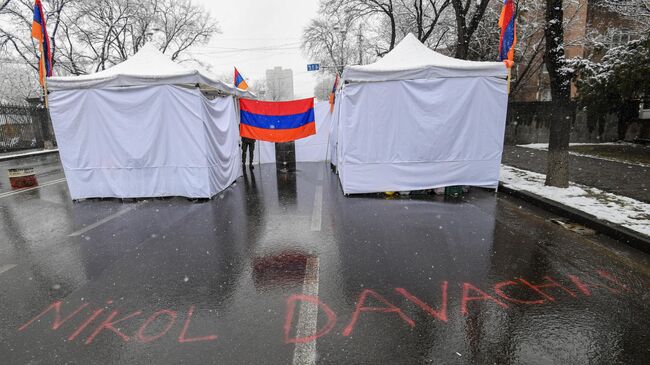 Акция протеста оппозиции в Ереване