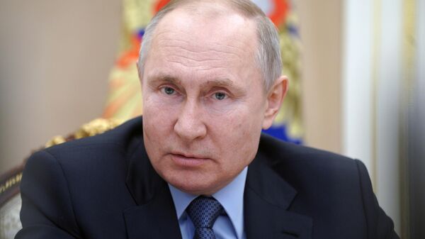 Президент РФ Владимир Путин проводит в режиме видеоконференции совещание по вопросам развития угольной отрасли
