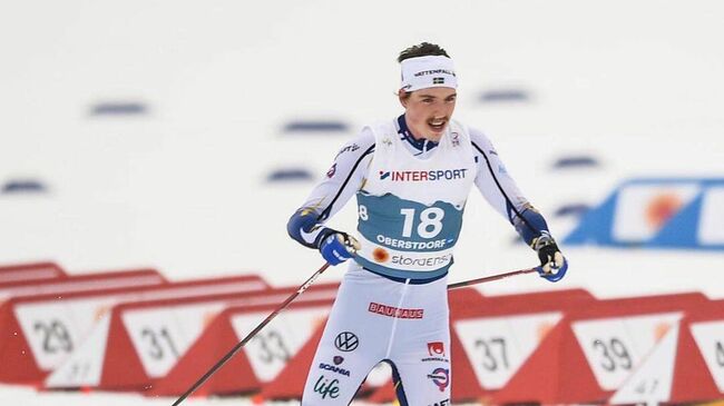 Шведский лыжник Вильям Поромо.