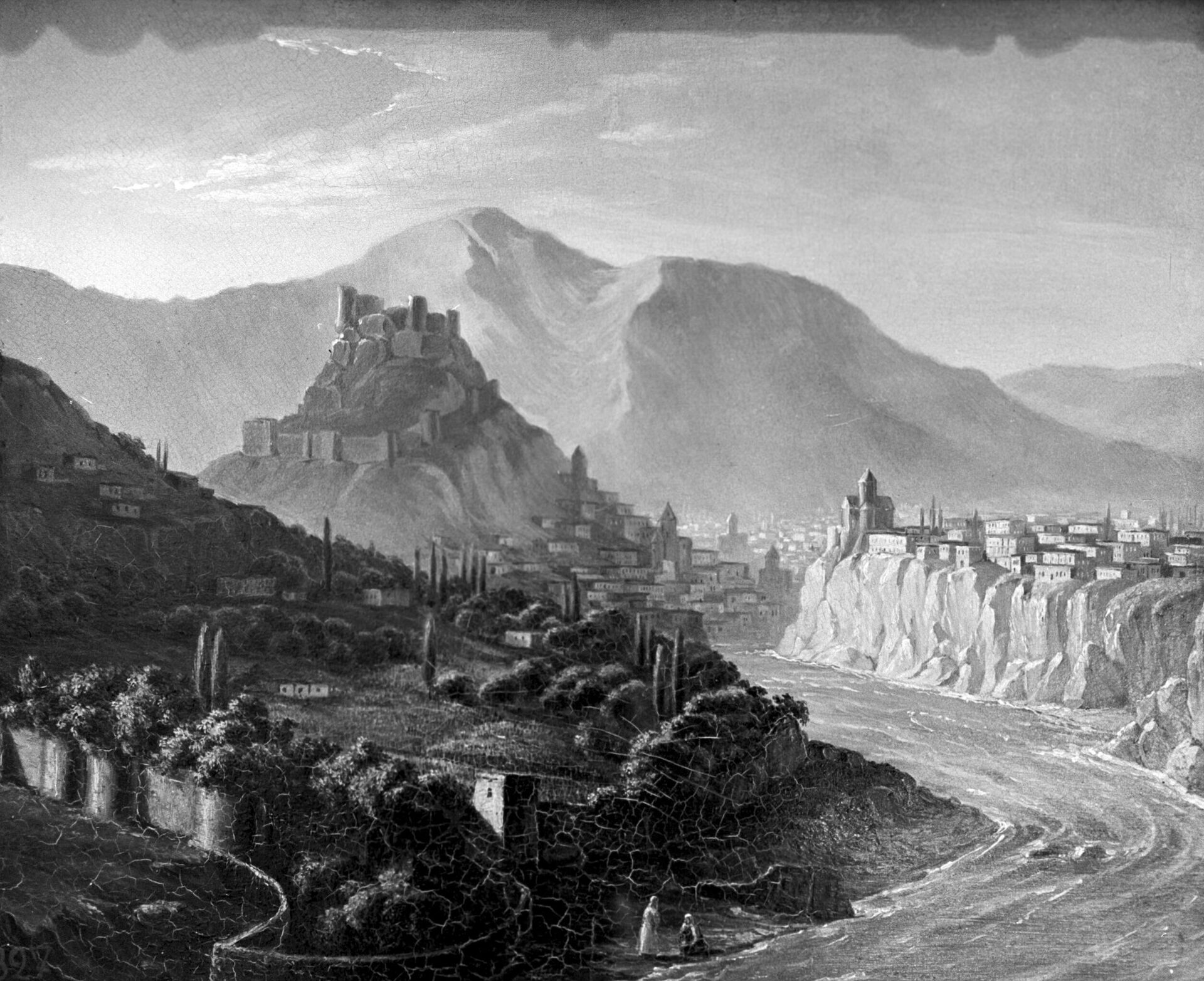 Репродукция картины Михаила Юрьевича Лермонтова Тифлис, - РИА Новости, 1920, 10.12.2025