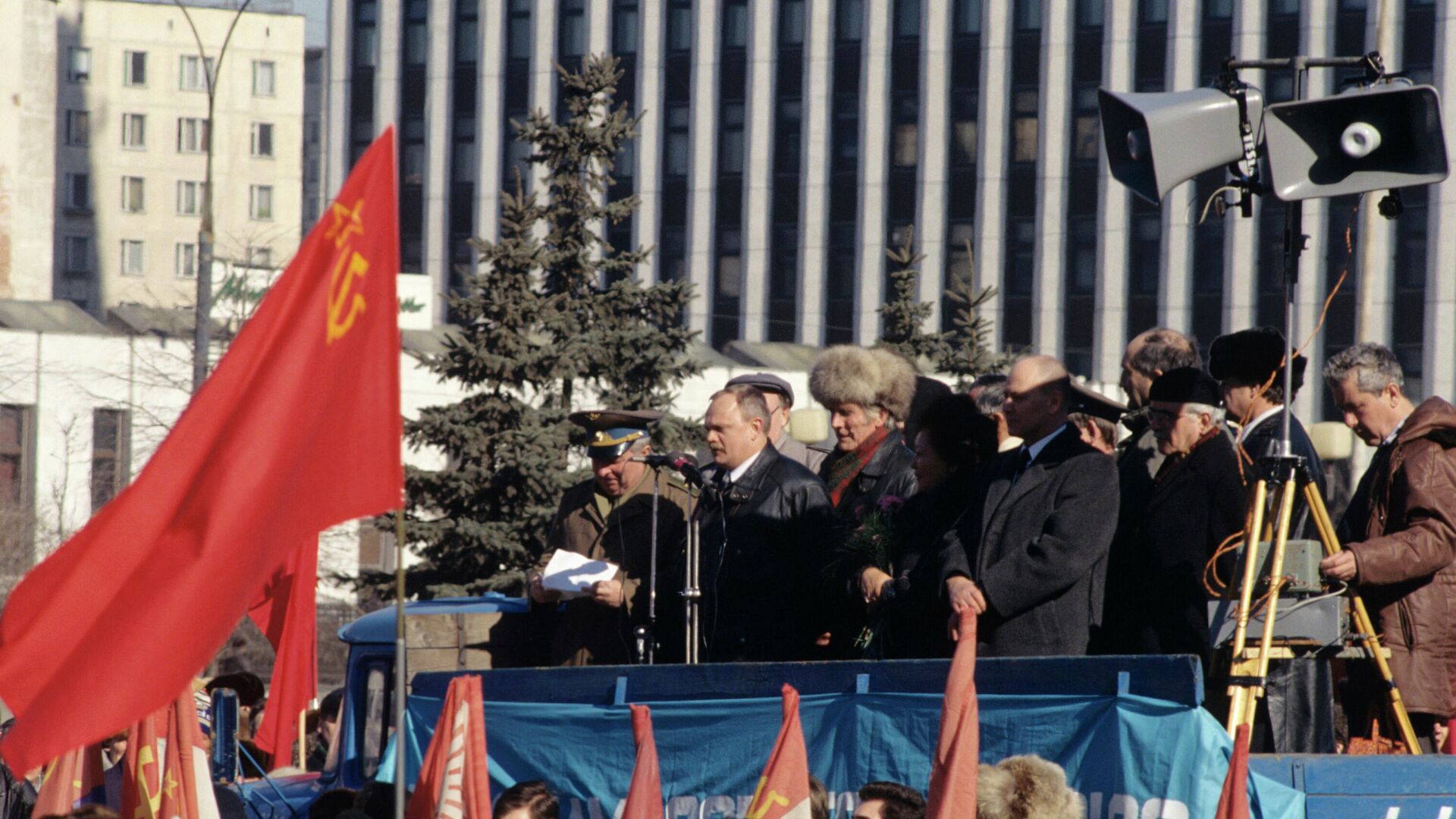 Митинг на Калужской площади в Москве, приуроченный к годовщине Всесоюзного референдума 17 марта 1991 года о сохранении СССР - РИА Новости, 1920, 05.03.2021
