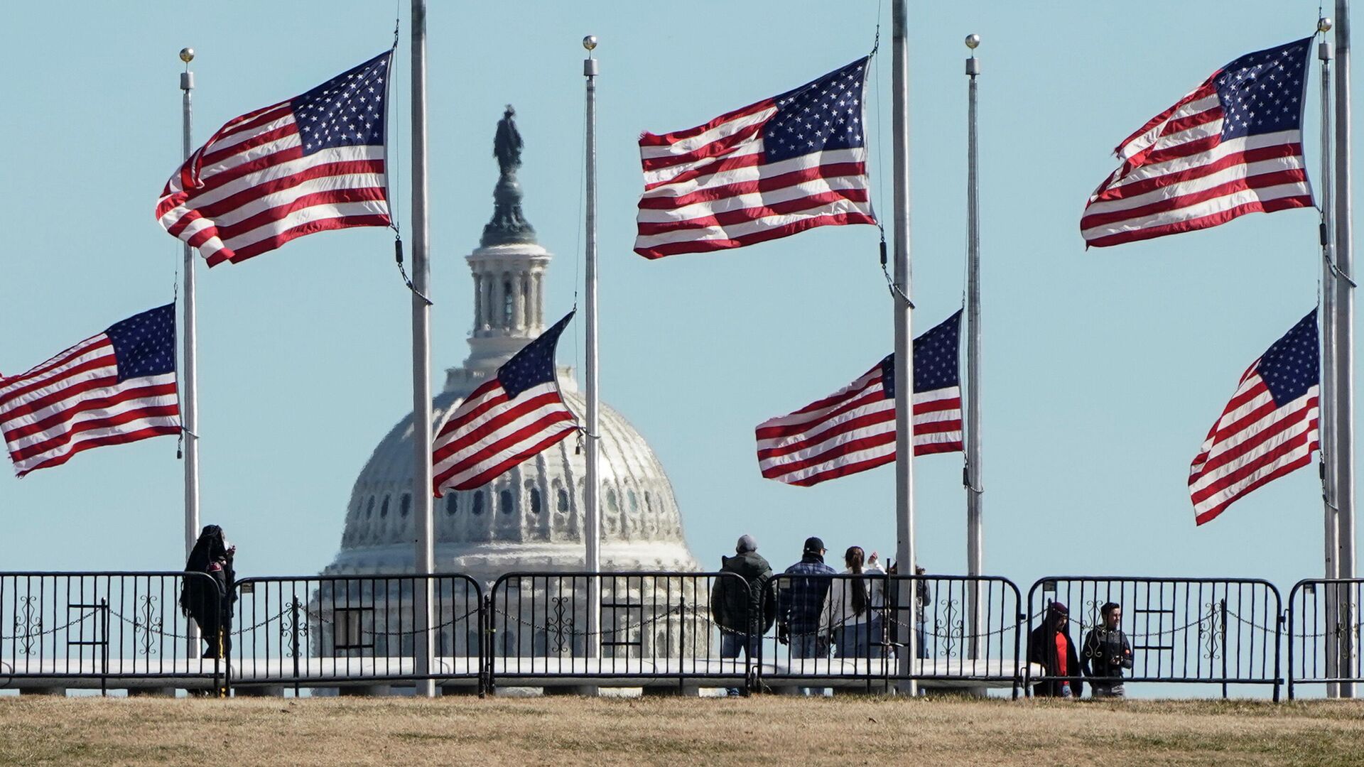 Флаги США в Вашингтоне - РИА Новости, 1920, 05.03.2021