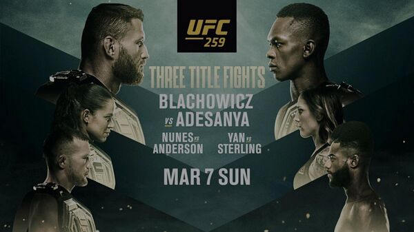 Официальный постер UFC 259