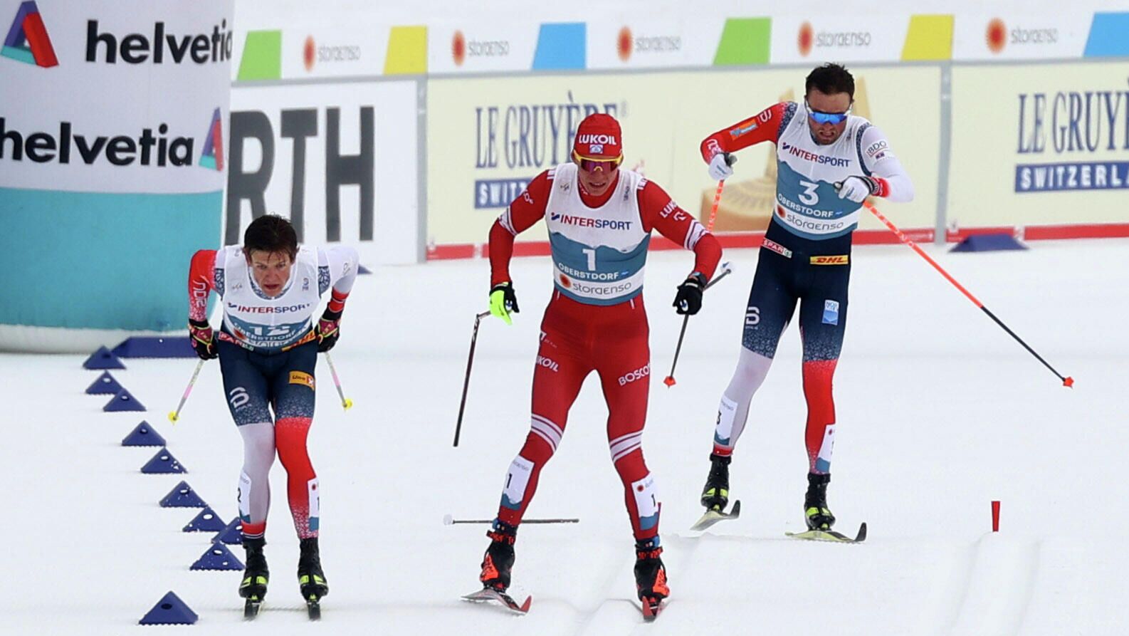 Йоханнес Клебо и Александр Большунов на финише марафона на чемпионате мира - РИА Новости, 1920, 07.03.2021